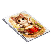 Cute Kitten Drum Spiral Notebook Kawaii ノートブック (右側)