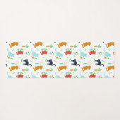 Cute Kitten Greenery Adventure ヨガマット (裏面(横))