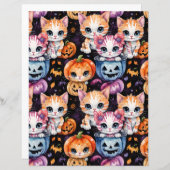 Cute Kitten Halloween Trick-or-Treat Paper (正面/裏面)