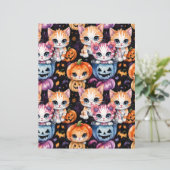 Cute Kitten Halloween Trick-or-Treat Paper (スタンド正面)