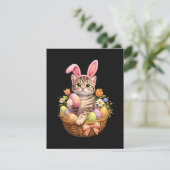Cute Kitten Lovers Happy Easter Cat シーズンカード (スタンド正面)