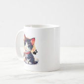 Cute kitten mug コーヒーマグカップ (正面左)