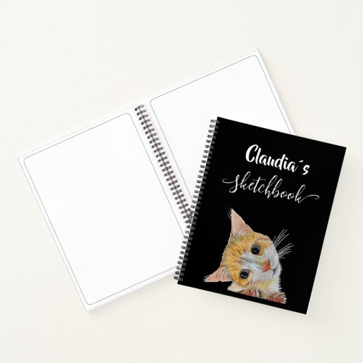 Cute kitten Sketchbook and name ノートブック (内部)