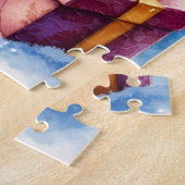 Cute Kitten Under Christmas Tree ジグソーパズル (側面)