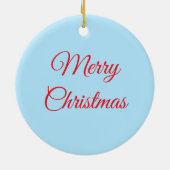 Cute Kitten Under Christmas Tree セラミックオーナメント (裏面)