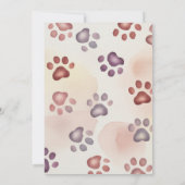 Cute Kitten Watercolor Birthday Party 招待状 (裏面)