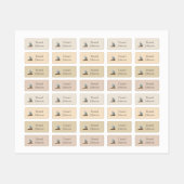 Cute Kitten with Backpack Neutral Clothes ラベル (シート)