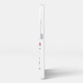 Cute Kitten with Pink Heart - Aesthetic Cat iPhone iPhoneケース (左側面)