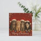 Cute kittens Christmas Card. シーズンカード (スタンド正面)