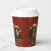 Cute Kittens Christmas Cup. 紙コップ (左)