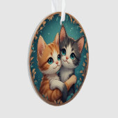 Cute Kittens Hugging Together オーナメント (正面)