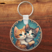 Cute Kittens Hugging Together キーホルダー (裏面)