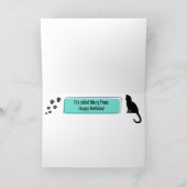 Cute Kittens Many Paws Happy Birthday カード (内部)