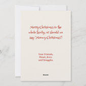 Cute Kittens on Christmas Tree シーズンカード (裏面)