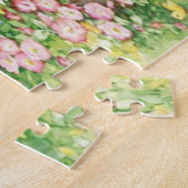 Cute Kittens Playing In A Flower Garden ジグソーパズル (側面)