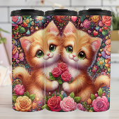 Cute Kittens Rose Bouquet タンブラー