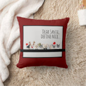 Cute Kitties "Dear Santa, Define Nice" Christmas クッション (ブランケット)