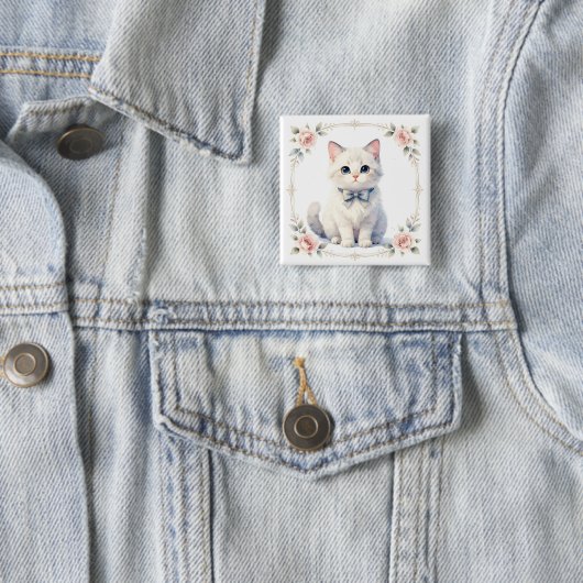 cute kitty cat  button 缶バッジ (インサイチュ)