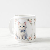 cute kitty cat coffee mug コーヒーマグカップ (正面左)