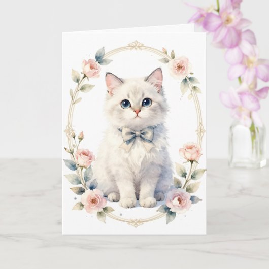 cute kitty cat greeting card カード (蘭)