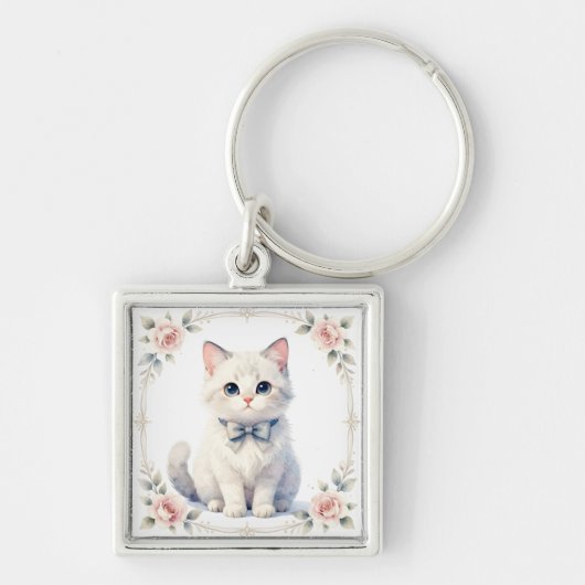 cute kitty cat keychain キーホルダー (正面)