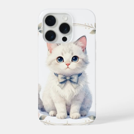 cute kitty cat phone case  iPhoneケース (裏面)