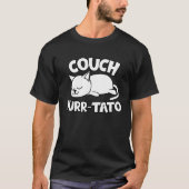 Cute kitty couch potatos  cat couch purr tato tシャツ (正面)