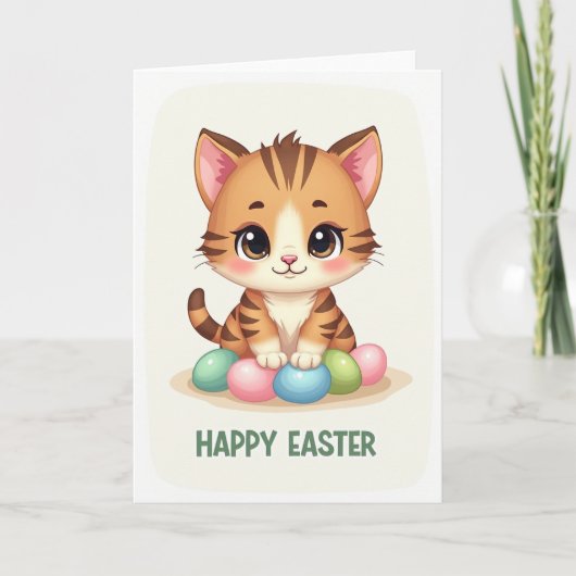 Cute Kitty Holiday Card カード (正面)