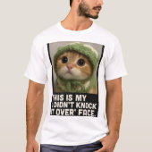 Cute Kitty Meme – “I Didn’t Knock It Over” Tシャツ (正面)