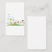 Cute Kitty Reading a Book 名刺 (正面/裏面)