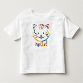 Cute kitty says hello! トドラーTシャツ (正面)