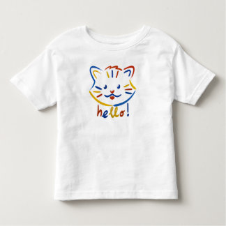 Cute kitty says hello! トドラーTシャツ