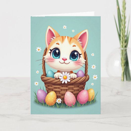 Cute Kitty Springtime Card カード (正面)