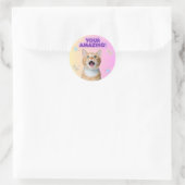 Cute Kitty Stickers ラウンドシール (バッグ)