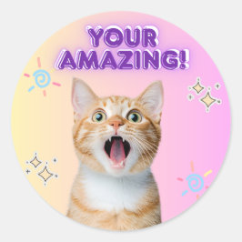 Cute Kitty Stickers ラウンドシール