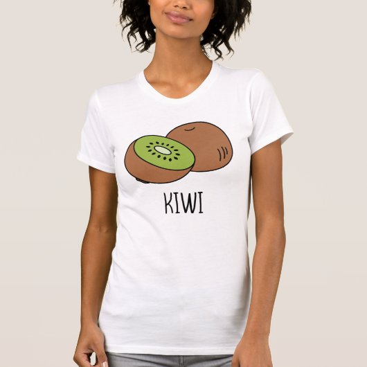cute kiwi green summer aesthetic tシャツ (正面)