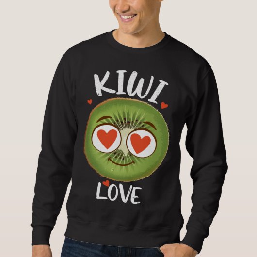 Cute Kiwi Love Fruit Farmer Healthy Life スウェットシャツ (正面)