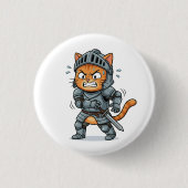 Cute Knight Cat Button 缶バッジ (正面)