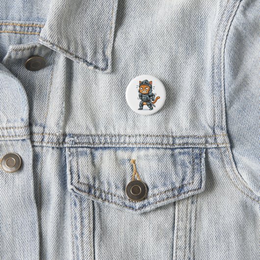 Cute Knight Cat Button 缶バッジ (インサイチュ)