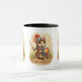 Cute Knight Mouse Coffee Mug – Brave Mouse マグカップ (中央)