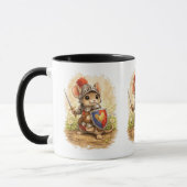 Cute Knight Mouse Coffee Mug – Brave Mouse マグカップ (左)