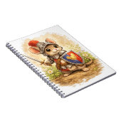 Cute Knight Mouse Spiral Notebook ノートブック (右側)