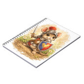 Cute Knight Mouse Spiral Notebook ノートブック (左側)