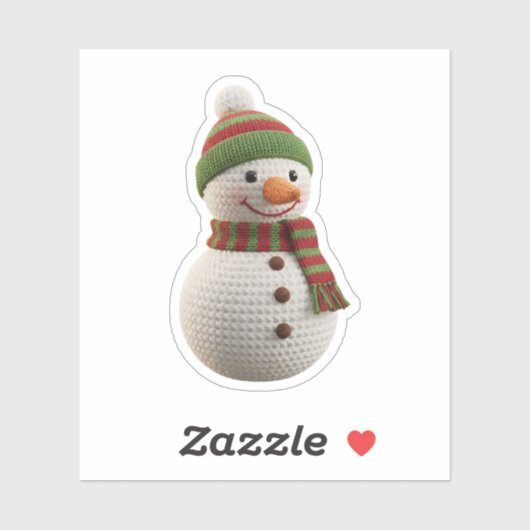 Cute Knitted Snowman Sticker シール (シート)