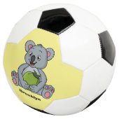 Cute koala and coconut cartoon illustration サッカーボール (3/4)