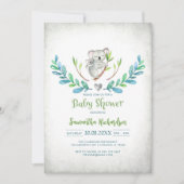 Cute Koala Baby Shower Invitation 招待状 (正面)