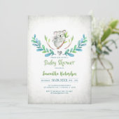 Cute Koala Baby Shower Invitation 招待状 (スタンド正面)