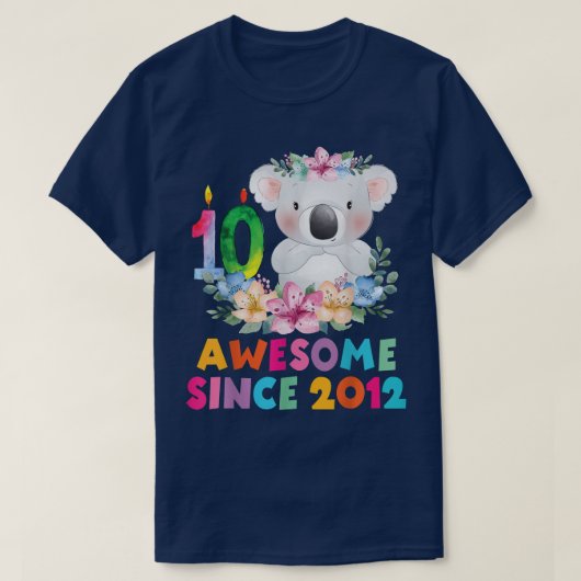 Cute koala bear 10 years birthday outfit for boys tシャツ (デザイン正面)