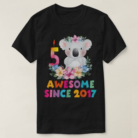 Cute koala bear 5 years birthday outfit for boys g tシャツ (デザイン正面)
