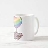 Cute Koala Bear and Rainbow Balloon コーヒーマグカップ (正面右)